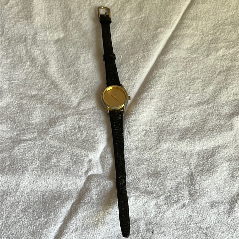 Gold and Black Men's Watch